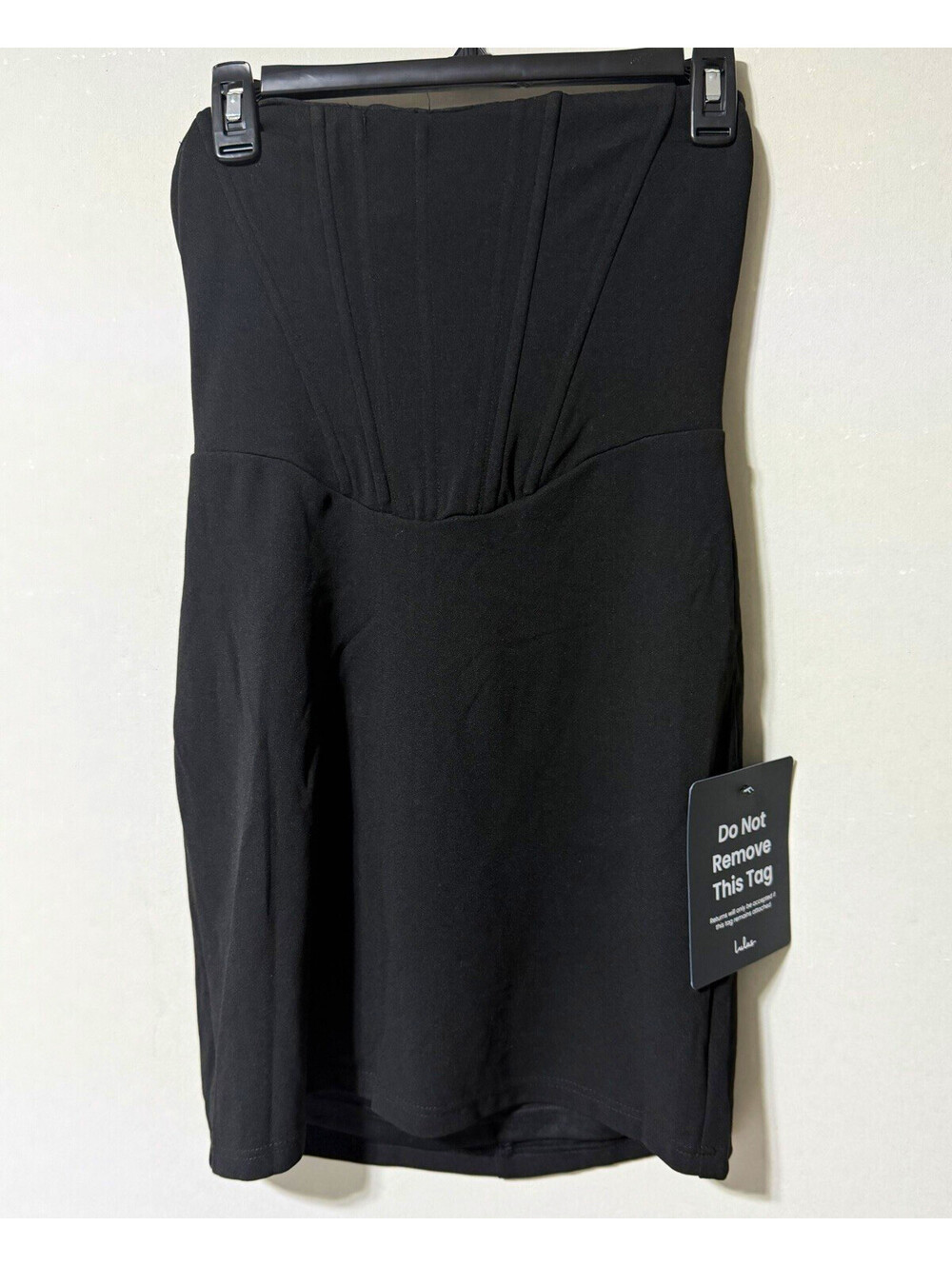 Lulus Women's Black Solid bodycon mini dress Short Size M